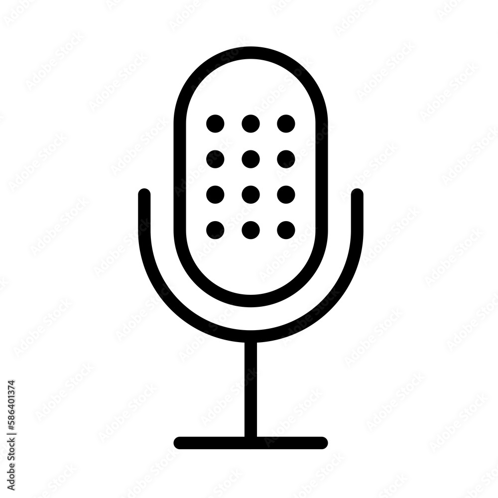 Poster old retro microphone icon