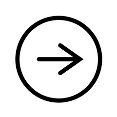 sign of arrow in round shape element