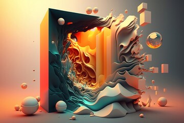 Digitale Kunst. Abstraktes3d Wallpaper