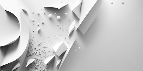 Abstract background vector with white color. Banner card. Illustration. Generative AI