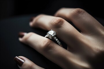 Diamond luxury ring. Generative AI