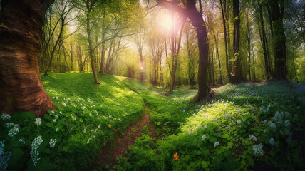 morning in the forest