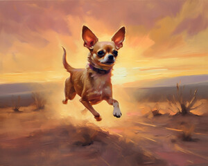 chihuahua in desert