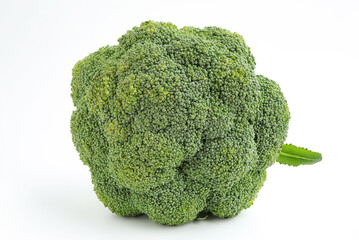 Fresh Broccoli (Brassica oleracea) isolated on white background.