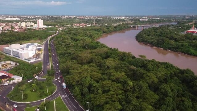 Natureza &Aacute;gua Parque Ambiental Encontro Rios Rio Poti Parna&iacute;ba Ponto Tur&iacute;stico Poty Velho Restaurante Flutuante Solim&otilde;es Negro Teresina Verde Marrom Paisagem Drone Turismo Viagem Viajar 