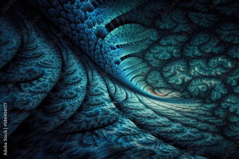 Wall mural an elephants eye in close-up, showing intricate details and textures. Generative AI