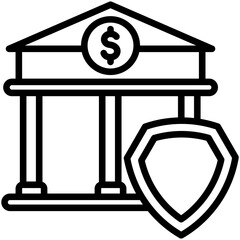 banking protection, business and finance icon.