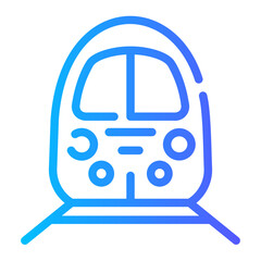 Fototapeta premium train gradient icon