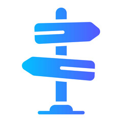 sign post gradient icon