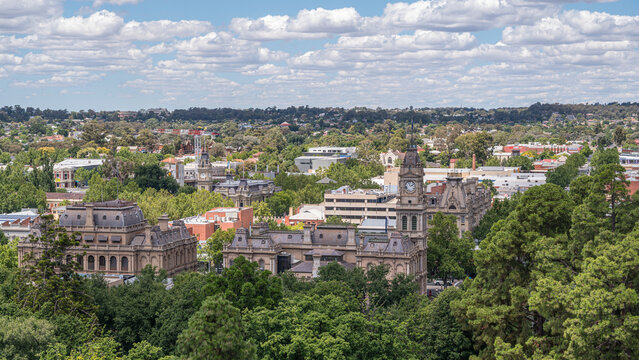 view of the city from a hill