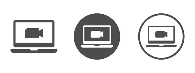  Video conference flat vector icon designs