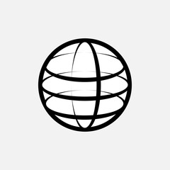 Globe Icon. Earth, World Symbol for Design, Presentation, Website or Apps Elements – Vector. 