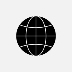 Globe Icon. Earth, World Symbol for Design, Presentation, Website or Apps Elements – Vector. 