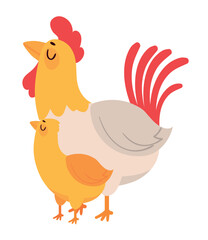 mothers day, mom hen and chicken