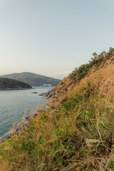 Fototapeta premium view of the coast of the sea
