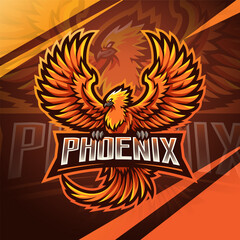 Phoenix esport mascot logo design © Visink.art