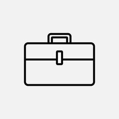 Briefcase Icon. Business, Office Bag Symbol - Vector.