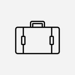 Briefcase Icon. Business, Office Bag Symbol - Vector.