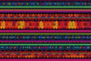 vibrant striped pattern on a black background. Generative AI