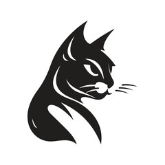 cat, vector concept digital art, hand drawn illustration