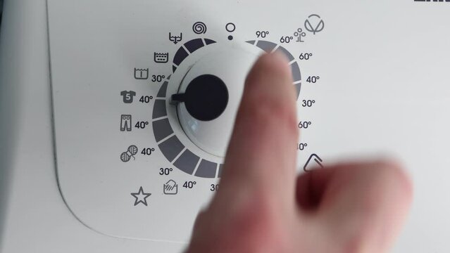 Prewash mode on program dial of washing machine.