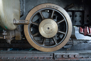The train's diesel engine, railway
