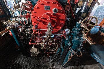 The train's diesel engine, railway