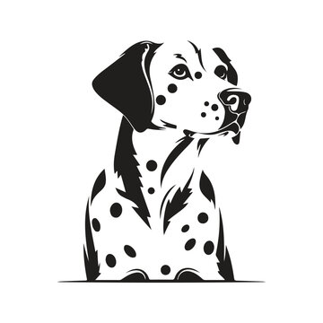 dalmatian dog, vector concept digital art, hand drawn illustration