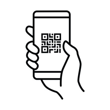 recommend clip art: QR code scanning icon vector