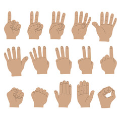 Obraz premium hand gestures set
