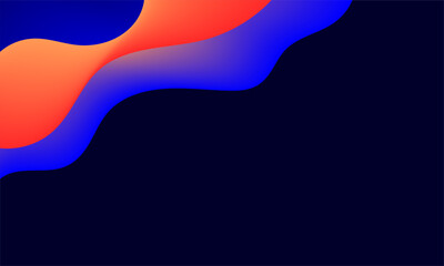 Colorful abstract wavy lines design element. Modern flowing wave lines. Background template. Vector illustration