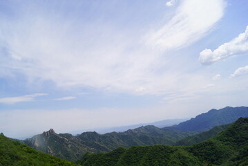 mountains and clouds