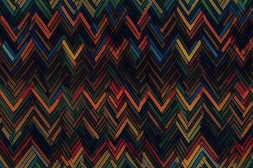 colorful abstract pattern of curvy lines. Generative AI