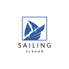 Sailboat Logo Design, Fishing Boat Illustration, Fishing Boat Company Brand Vector Icon, Boat Shop Design, Fish Shop, Transportation