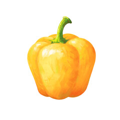 Sweet pepper, Hand drawn Digital painting