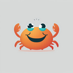Cute Crab Logo. Generative AI