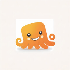 Obraz premium Cute Octopus Logo. Generative AI