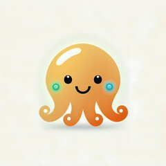 Cute Octopus Logo. Generative AI