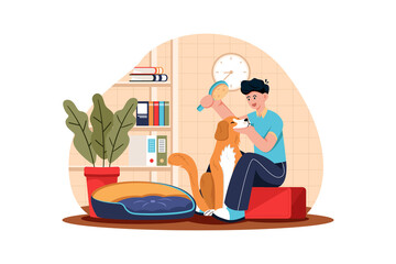 Pet Owners Spend Time With Dogs