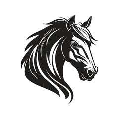 horse, vector concept digital art, hand drawn illustration