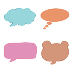 set of speech bubbles