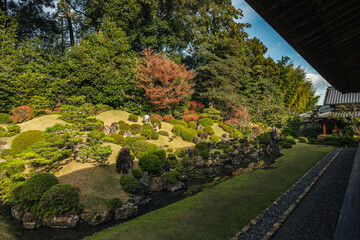 日本庭園と石