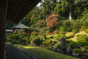 日本庭園と石