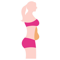 woman belly fat