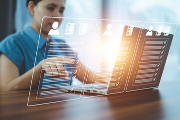 HR Job Human resources management, Human resources and management concept