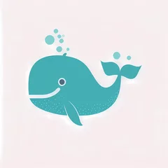 Foto auf Alu-Dibond Whale shark logo. Generative AI © premiumdesign