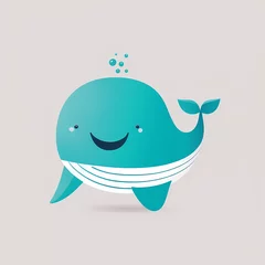 Schilderijen op glas Whale shark logo. Generative AI © premiumdesign