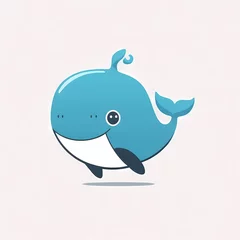 Fotobehang Whale shark logo. Generative AI © premiumdesign