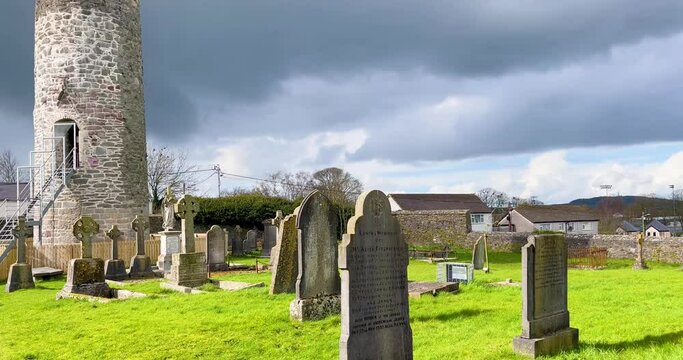 The magnificent  Round Tower Church of Ireland The second tallest in Ireland St Brigid's Cathedral  Kildare town  County Kildare  One of the earliest documented Irish Christian places of worship