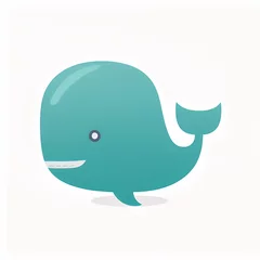 Gordijnen Whale shark logo. Generative AI © premiumdesign